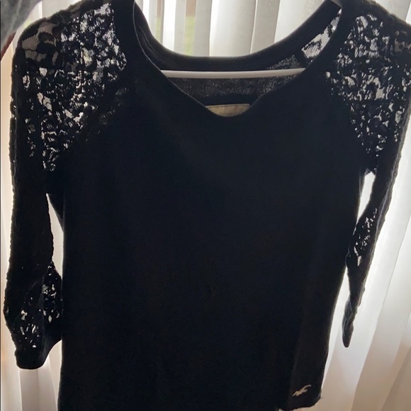 Hollister Sweaters - Hollister lace sweater size small navy